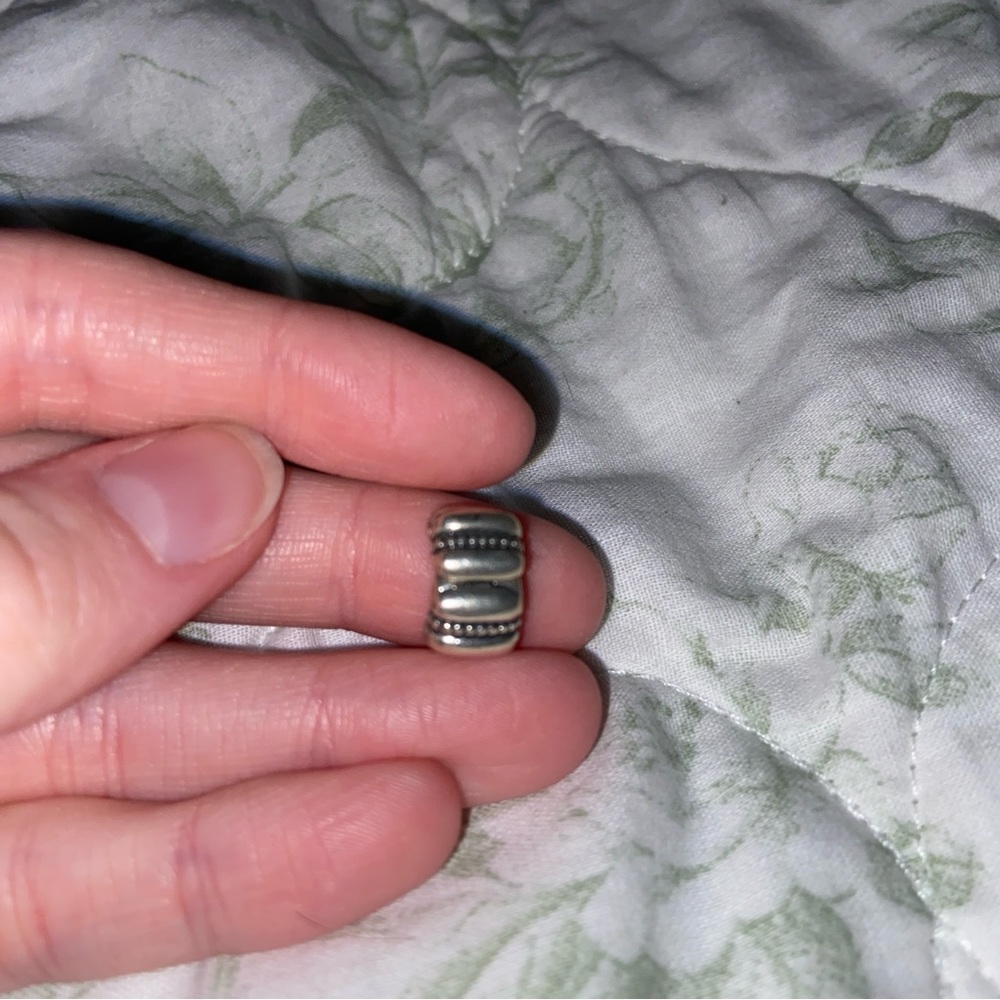 Authentic sterling silver dots and ridges pandora clip charm